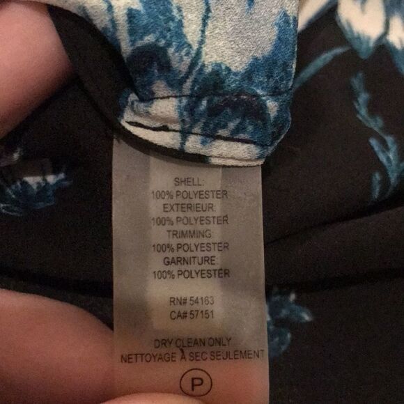 Ivanka Trump Floral Long Sleeve V-Neck Blouse - Picture 8 of 8